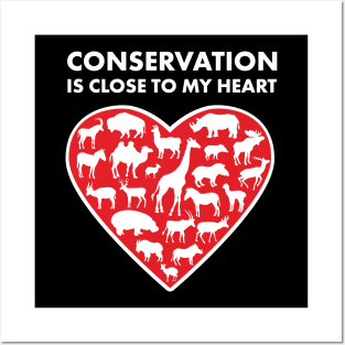 Ungulate Conservation Heart Posters and Art